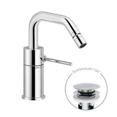 Immagine di Nobili VELIS miscelatore monocomando per bidet, con scarico 1 1/4" push, finitura cromo VE125119/2CR