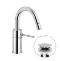 Immagine di Nobili VELIS miscelatore monocomando per bidet, con scarico 1 1/4” push, finitura cromo VE125139/2CR