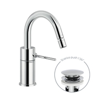 Immagine di Nobili VELIS miscelatore monocomando per bidet, con scarico 1 1/4” push, finitura cromo VE125139/2CR