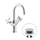 Nobili LIRA miscelatore bicomando per lavabo H.28 cm, con scarico 1 1/4” push, finitura cromo LR116218/2CR