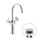 Nobili LIRA miscelatore bicomando per bacinella H.37 cm, con scarico 1 1/4” push, finitura cromo LR116258/2CR