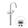 Nobili LIRA miscelatore bicomando per bacinella H.47 cm, con scarico 1 1/4” push, finitura cromo LR116228/2CR