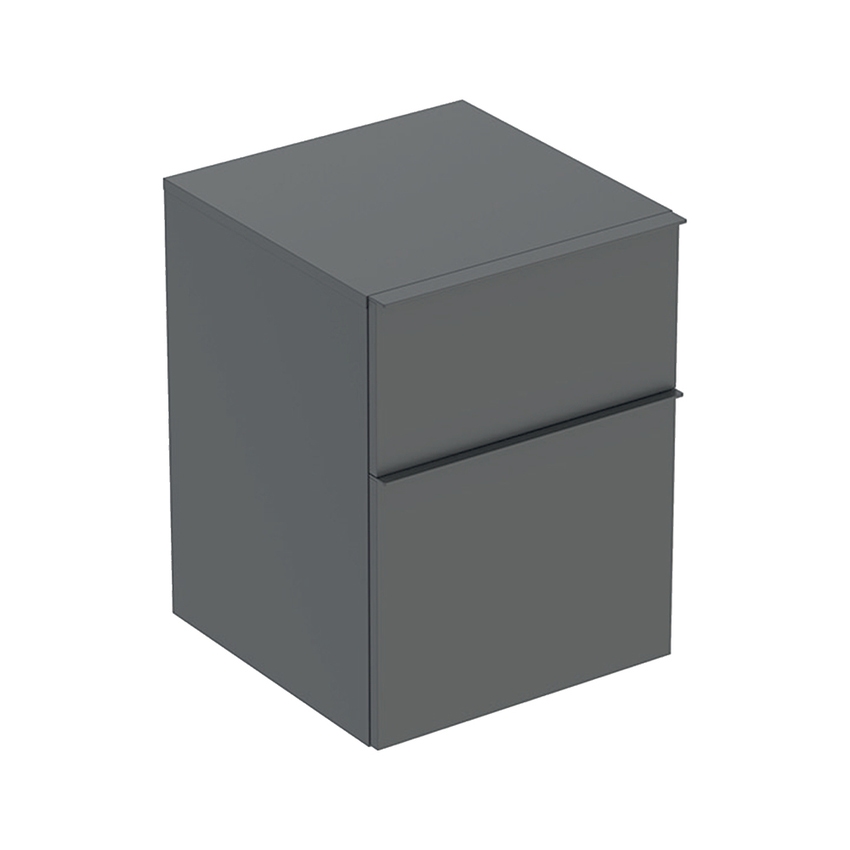 Immagine di Geberit ICON mobile laterale L.45 cm, con due cassetti, maniglia e mobile colore lava finitura opaco 502.315.JK.1