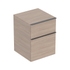 Immagine di Geberit ICON mobile laterale L.45 cm, con due cassetti, maniglia colore lava finitura opaco, mobile finitura rovere naturale 502.315.JH.1