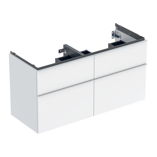 Immagine di Geberit ICON mobile per lavabo 120 cm con quattro cassetti, colore bianco finitura lucido 502.309.01.1