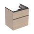 Immagine di Geberit ICON mobile sospeso L.60 cm per lavabo, con due cassetti, maniglia colore lava finitura opaco, mobile finitura rovere 502.303.JH.1
