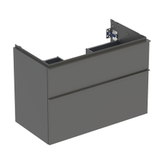 Immagine di Geberit ICON mobile sospeso L.90 cm per lavabo, con due cassetti, maniglia colore lava finitura opaco, mobile colore lava finitura opaco 502.305.JK.1