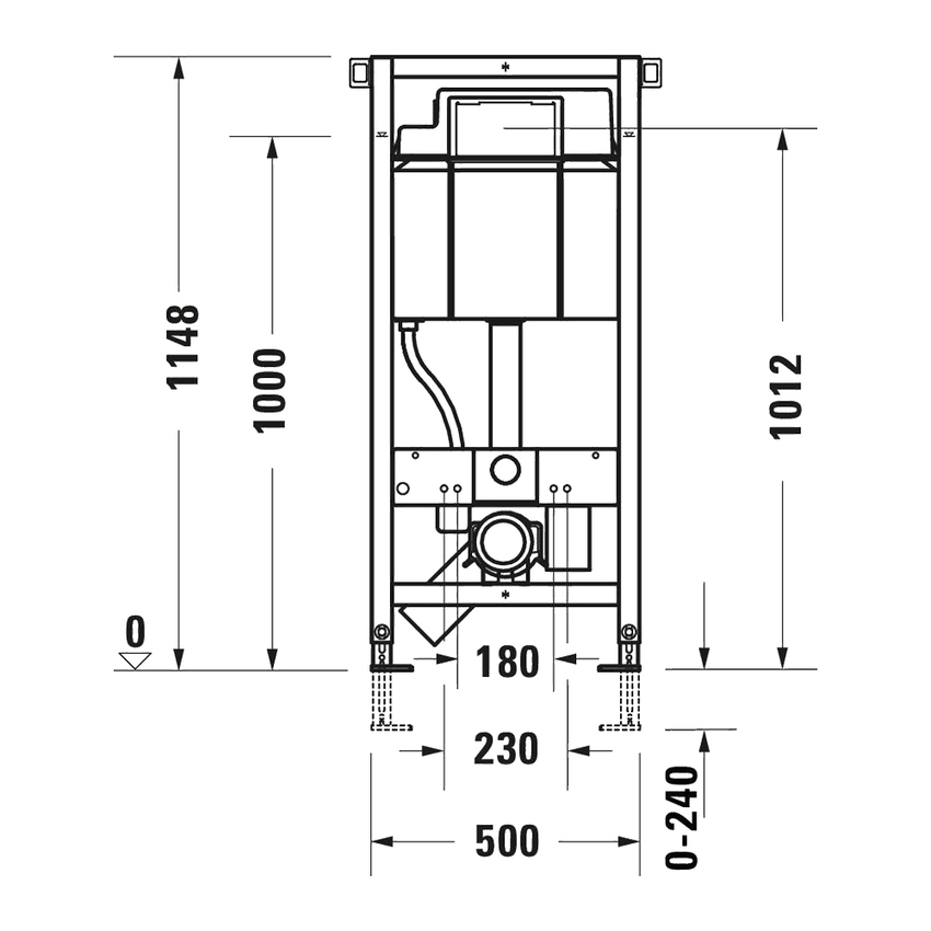 Immagine di Duravit DURASYSTEM modulo per vaso P.15.5 cm, per pareti a secco WD1013000000