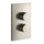Gessi SHOWER miscelatore termostatico a 3 uscite, senza corpo incasso, finitura finox brushed nickel 38796#149