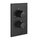 Gessi SHOWER miscelatore termostatico a 3 uscite, senza corpo incasso, colore nero finitura opaco 38796#299