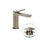 Gessi VIA MERAVIGLI miscelatore monocomando H.15 cm per lavabo, con scarico Stop&Go e flessibili, finitura finox brushed nickel 56051#149