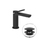Gessi VIA MERAVIGLI miscelatore monocomando H.15 cm per lavabo, con scarico Stop&Go e flessibili, colore nero finitura opaco 56051#299