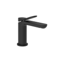 Immagine di Gessi VIA MERAVIGLI miscelatore monocomando H.15 cm per lavabo, senza scarico e flessibili, colore nero finitura opaco 56002#299