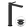 Gessi VIA MERAVIGLI miscelatore monocomando H.30 cm per lavabo, con scarico Stop&Go e flessibili, colore nero finitura opaco 56053#299