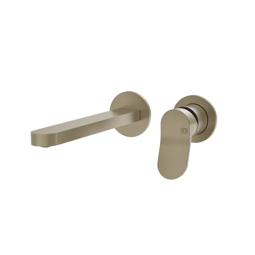 Immagine di Gessi VIA MERAVIGLI miscelatore a parete per lavabo, senza corpo incasso, finitura finox brushed nickel 56088#149