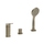 Gessi VIA MERAVIGLI gruppo bordo vasca a tre fori, con doccetta e deviatore, finitura finox brushed nickel 56043#149