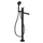 Gessi VIA MERAVIGLI miscelatore freestanding per vasca, senza corpo incasso, con doccetta e deviatore automatico, colore nero finitura opaco 56028#299