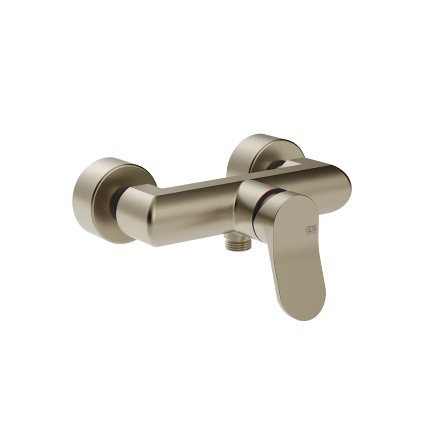 Immagine di Gessi VIA MERAVIGLI miscelatore esterno per doccia, a parete, finitura finox brushed nickel 56031#149