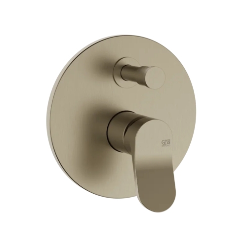 Immagine di Gessi VIA MERAVIGLI miscelatore per doccia a parete, 2 vie, senza corpo incasso, finitura finox brushed nickel 56079#149