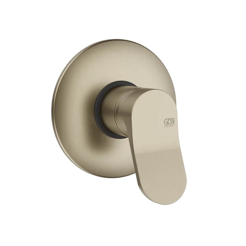 Immagine di Gessi VIA MERAVIGLI miscelatore per doccia a parete, 1 via, senza corpo incasso, finitura finox brushed nickel 56062#149