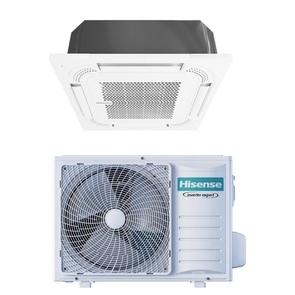 Immagine di Hisense ACT-CC8 Climatizzatore a cassetta 60x60 cm monosplit inverter | unità esterna 2.6 kW unità interna 9000 BTU | griglia e comando remoto ACT26UR4RCC8+PE-QEA-LD+AUW26U4RS8