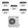Hisense CASSETTA commerciale R32 Climatizzatore a cassetta penta split inverter bianco | unità esterna 12.5 kW unità interne 9000+9000+9000+12000+12000 BTU 5AMW125U4RTA+ACT[26|26|26|35|35]UR4RCC8