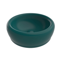 Immagine di Flaminia SIENA lavabo da appoggio Ø 46 cm, senza foro rubinetteria e troppopieno, colore petrolio finitura opaco SN46APET