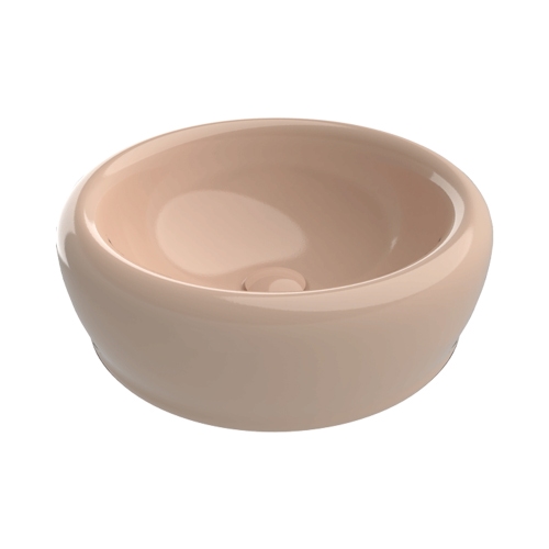 Immagine di Flaminia SIENA lavabo da appoggio Ø 46 cm, senza foro rubinetteria e troppopieno, colore avana finitura lucido SN46AAV