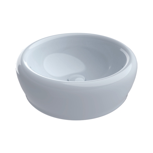 Immagine di Flaminia SIENA lavabo da appoggio Ø 46 cm, senza foro rubinetteria e troppopieno, colore azzurro polvere finitura lucido SN46AAP