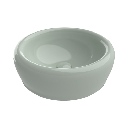 Immagine di Flaminia SIENA lavabo da appoggio Ø 46 cm, senza foro rubinetteria e troppopieno, colore verde giada finitura lucido SN46AVG