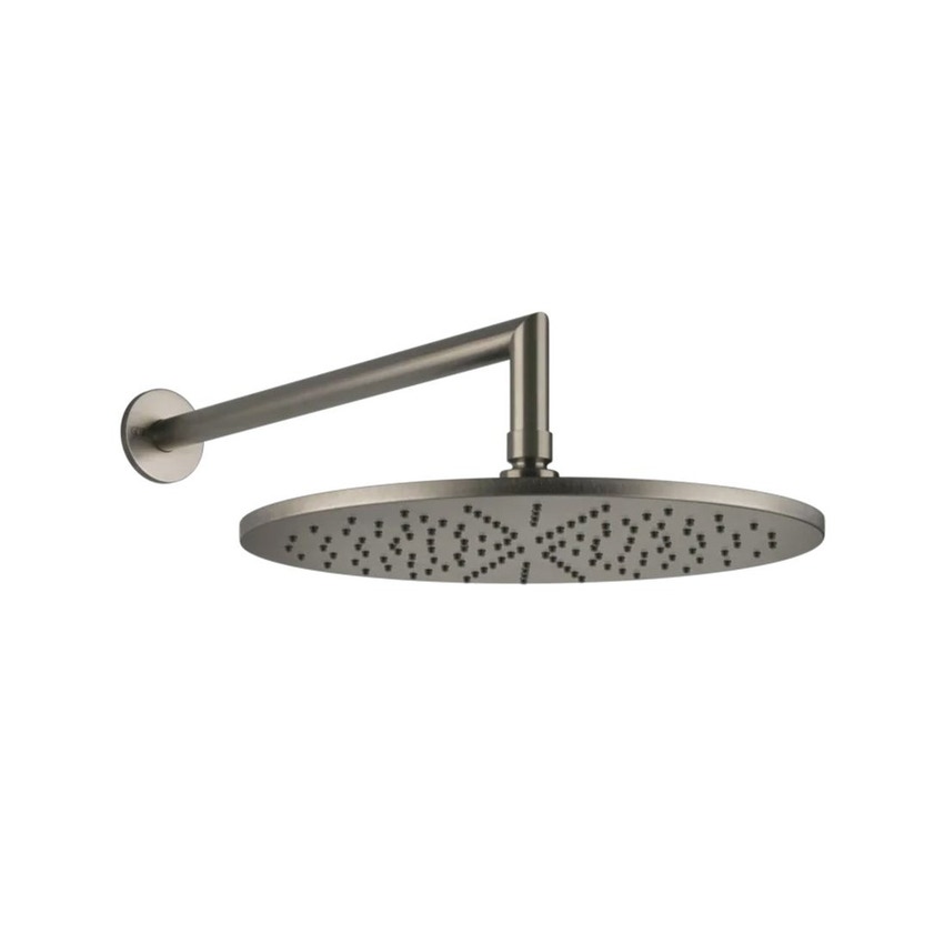 Immagine di Gessi EMPORIO SHOWER soffione anticalcare doccia a parete orientabile, finitura finox 47372#149