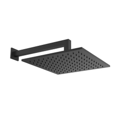 Immagine di Gessi EMPORIO SHOWER soffione anticalcare doccia a parete, orientabile, colore nero finitura opaco 47368#299