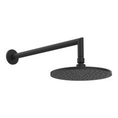 Immagine di Gessi EMPORIO SHOWER soffione anticalcare per doccia, a parete, orientabile, Ø 20 cm, colore nero finitura opaco 47284#299