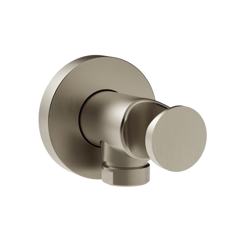 Immagine di Gessi EMPORIO SHOWER presa acqua con supporto doccetta, finitura finox 38761#149