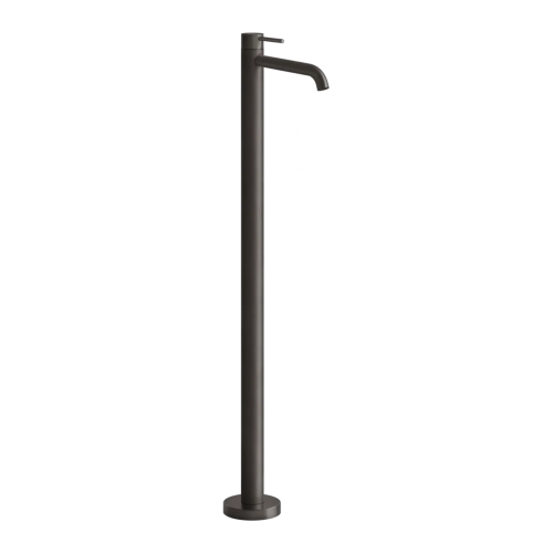Immagine di Gessi 316 FLESSA miscelatore lavabo da terra, senza scarico, finitura black metal brushed PVD 54097#707