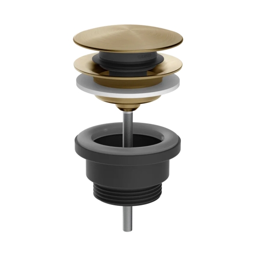 Immagine di Gessi 316 piletta "Stop&Go" per lavabo, finitura warm bronze brushed PVD 54599#726