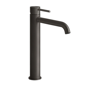 Immagine di Gessi 316 FLESSA miscelatore lavabo H.30 cm, senza scarico, con flessibili di collegamento, finitura black metal brushed PVD 54006#707