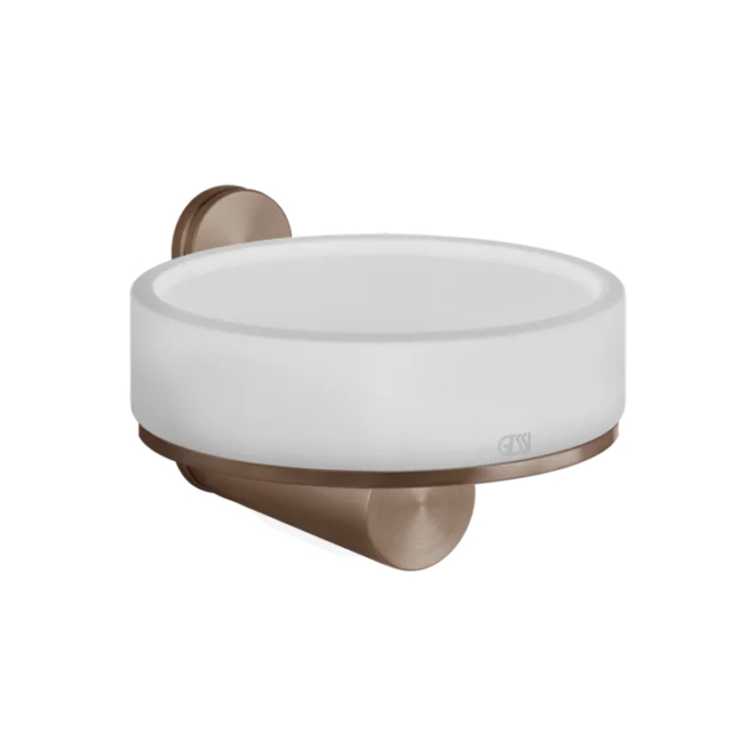 Immagine di Gessi 316 ACCESSORI porta sapone a parete bianco, finitura copper brushed PVD 54701#708