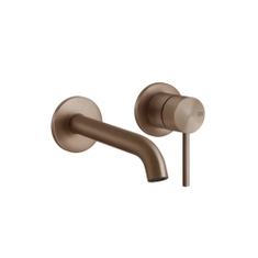 Immagine di Gessi 316 FLESSA miscelatore lavabo a parete P.15.6 cm, senza scarico, finitura copper brushed PVD 54083#708