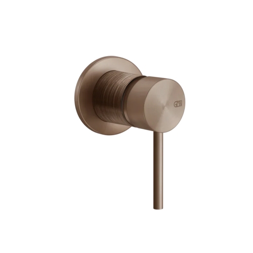 Immagine di Gessi 316 TRAME comando remoto lavabo/doccia a parete, 1 via, finitura copper brushed PVD 54319#708