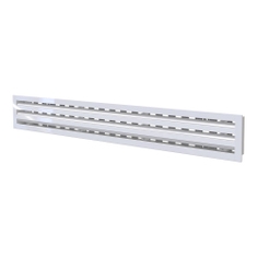 Immagine di Tecnosystemi Diffusore anticondensa lineare a vista L.60 cm, 3 feritoie, con serranda e deflettore centrale PWD301494