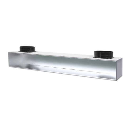 Immagine di Tecnosystemi Plenum isolato ribassato L.63 cm, con attacco superiore predisposto con ingresso posteriore per diffusore lineare a 3 feritoie PWD301396