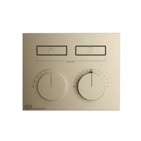 Immagine di Gessi HI-FI COMPACT miscelatore termostatico a due funzioni simultanee, con pulsanti on-off, senza corpo incasso, finitura finox brushed nickel 63004#149