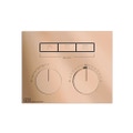 Immagine di Gessi HI-FI COMPACT miscelatore termostatico a tre funzioni simultanee, con pulsanti on-off, senza corpo incasso, finitura copper PVD 63006#030