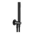 Immagine di Gessi INCISO SHOWER set doccia con presa acqua, doccetta anticalcare e flessibile 150 cm, finitura black metal PVD 58123#706