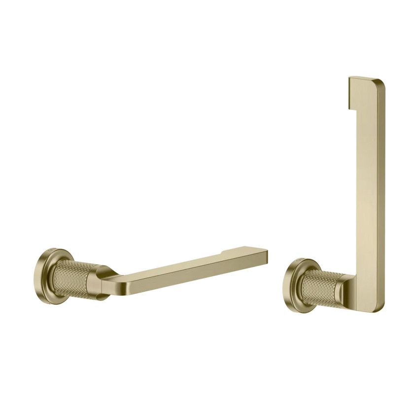 Immagine di Gessi INCISO ACCESSORI porta rotolo a parete orizzontale o verticale, finitura brushed brass PVD 58455#727