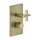 Gessi INCISO+ miscelatore termostatico per doccia, a parete, 2 uscite, senza corpo incasso, finitura brushed brass PVD 58234#727