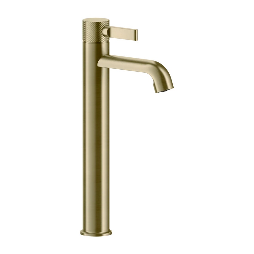 Immagine di Gessi INCISO- miscelatore lavabo H.34 cm, senza scarico,con flessibili di collegamento, finitura brushed brass PVD 58004#727
