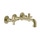 Gessi INCISO+ gruppo lavabo P.23 cm, tre fori a parete, senza scarico, finitura brushed brass PVD 58190#727