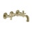 Immagine di Gessi INCISO+ gruppo lavabo P.23 cm, tre fori a parete, senza scarico, finitura brushed brass PVD 58190#727